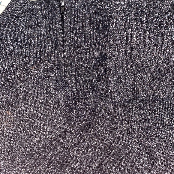 Lauren Michelle Black grey sparkly sequin top size medium - Picture 6 of 6